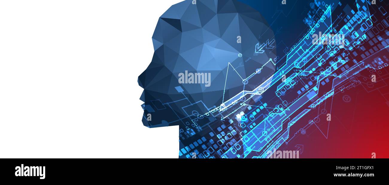 Artificial Intelligence concept. Creative brain concept background ...