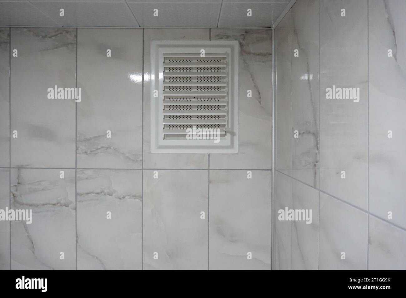 Toilet ventilation. air vent in the wall. Plastic air vent. Ventilation