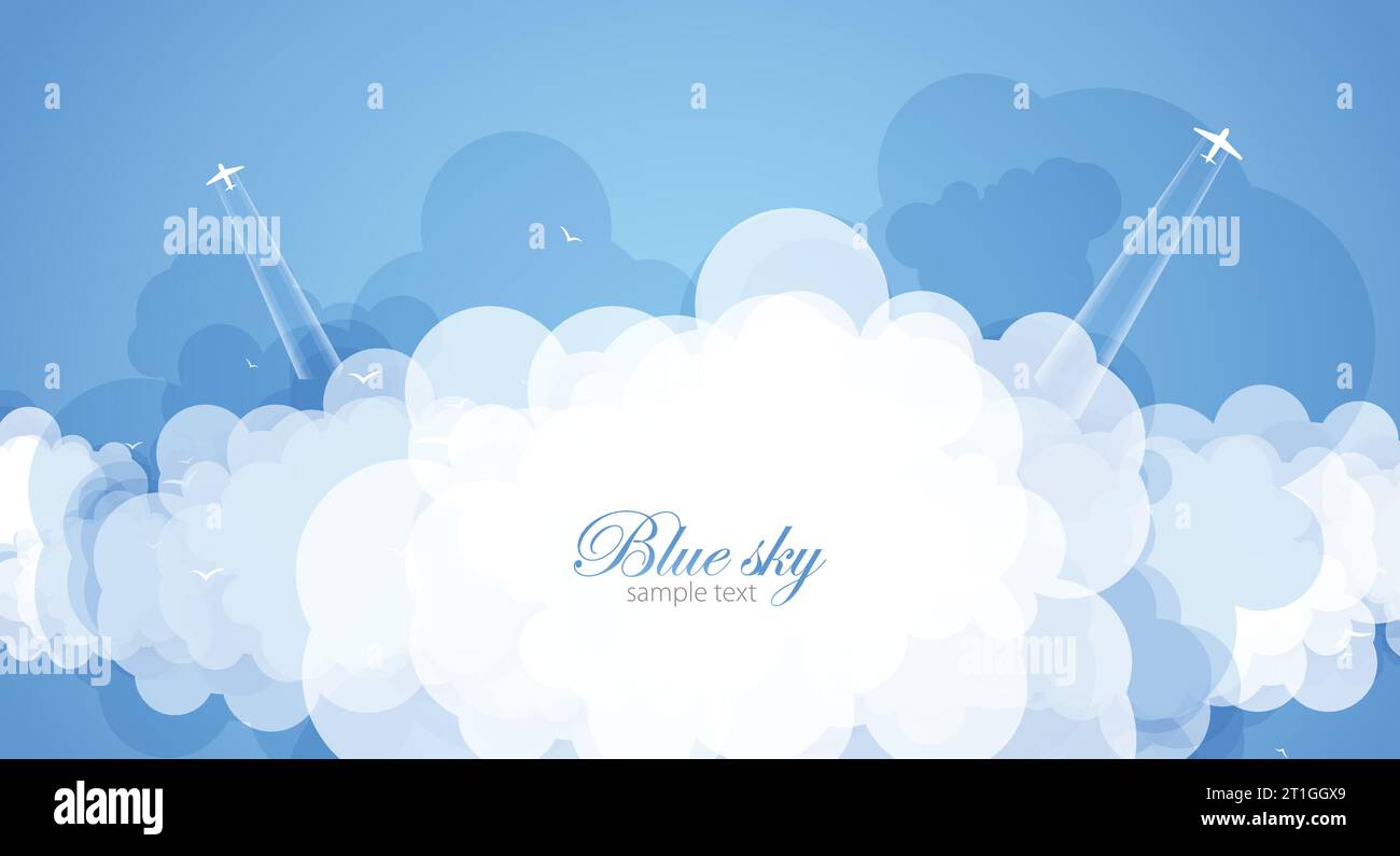 Blue sky with clouds Stock Vector Image & Art - Alamy