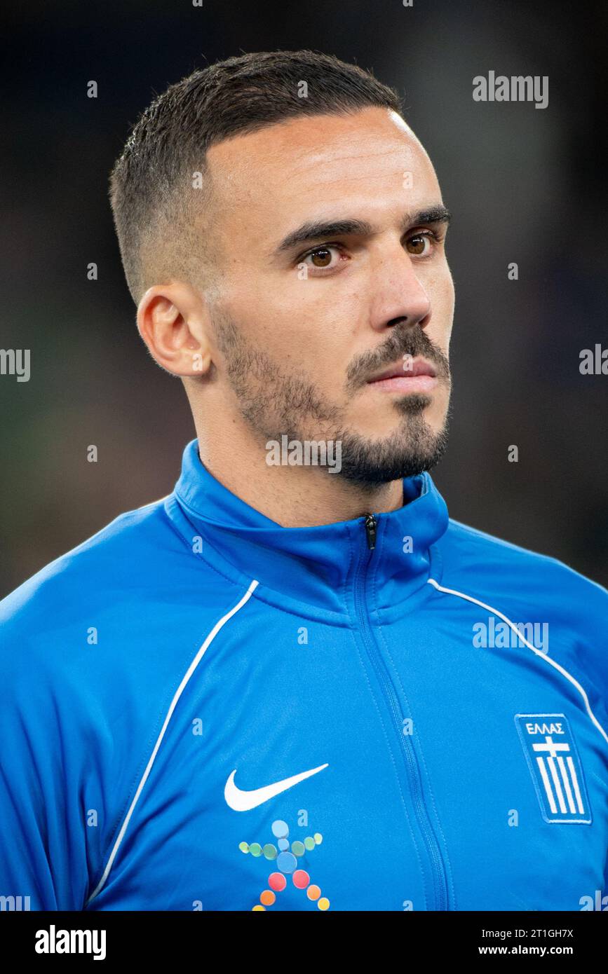 Dublin, Republic Of Ireland. 13th Oct, 2023. Dimitris Kourbelis of