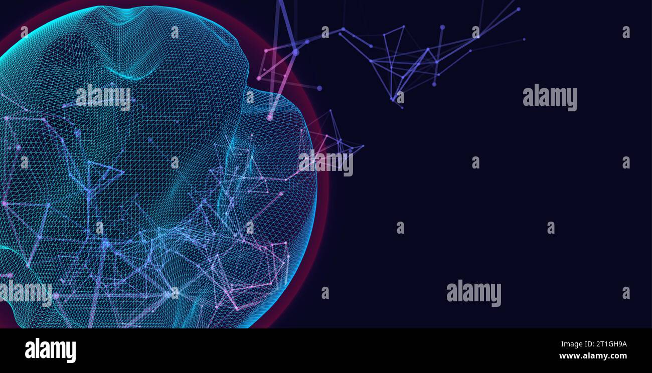 Abstract sphere background with waves. 3D surface Stock Vector Image ...