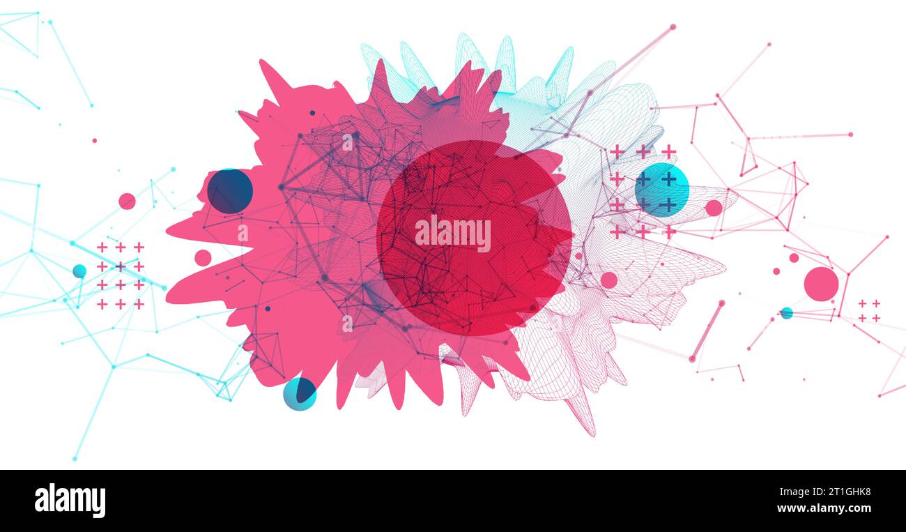 Abstract sphere background with plexus effect. 3D surface Stock Vector ...