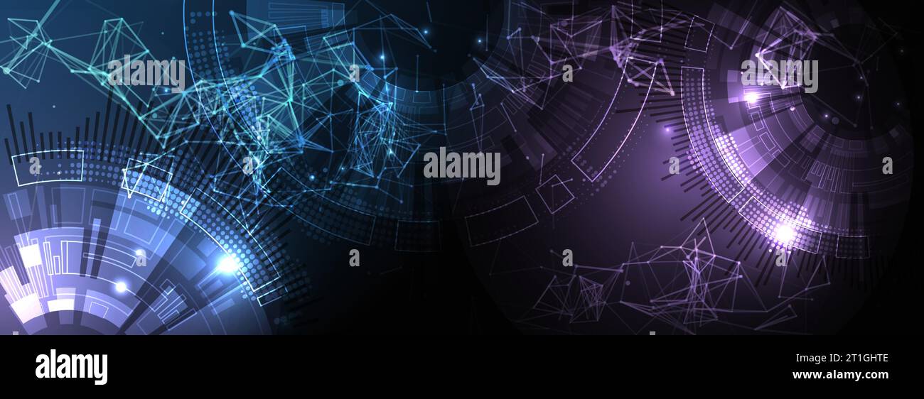 Abstract technology background with plexus effect. Vector illustration ...