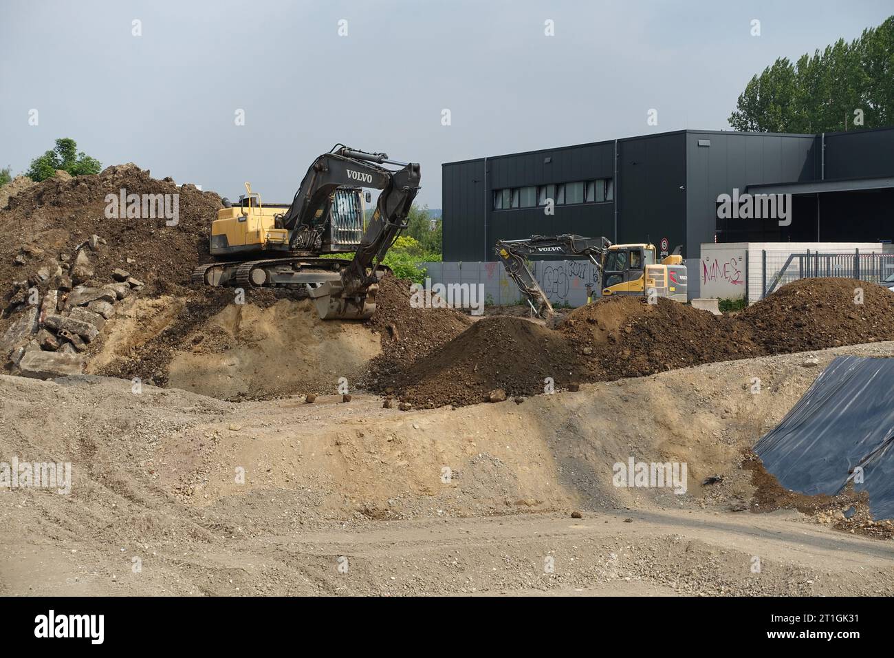 construction pit, Germany, North Rhine-Westphalia Stock Photo