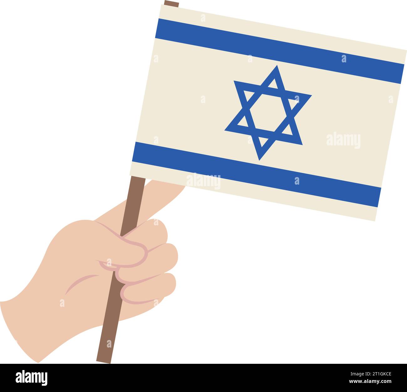 israel flag with hand waving Stock Vector Image & Art - Alamy