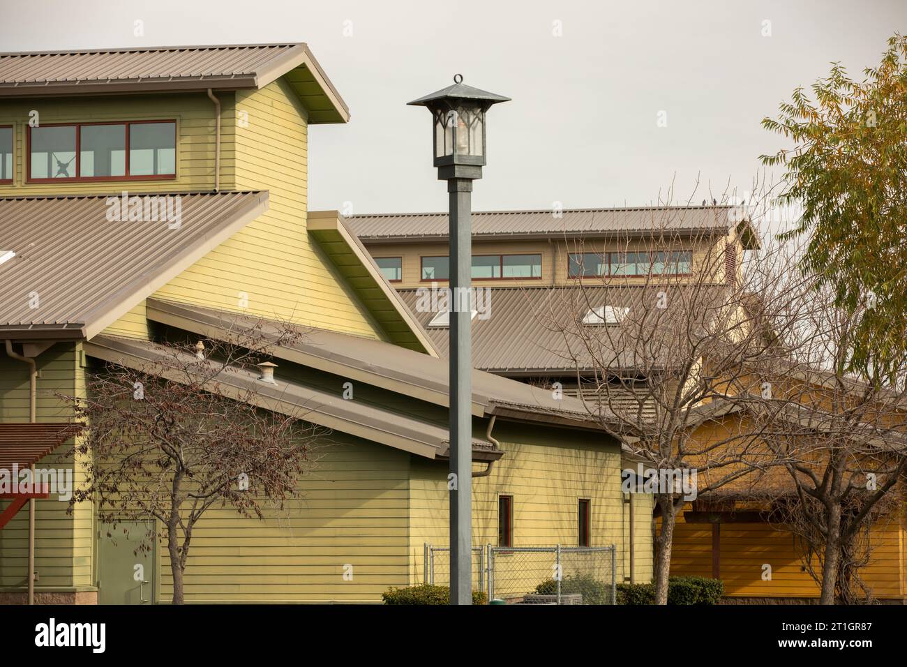 Los Banos, California, USA - January 3, 2023: Cloudy winter sun shines ...