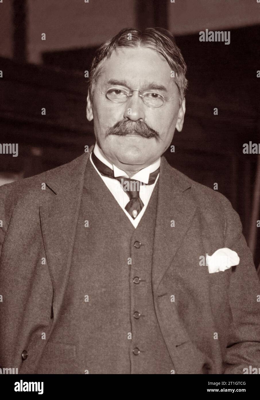 Serbian scientist Mihaljo Idvorski Pupin (1858-1935) was a professor at Columbia University, a founding member of NACA (the predecessor of NASA), a philanthropist, and a scientific inventor holding numerous patents. Stock Photo