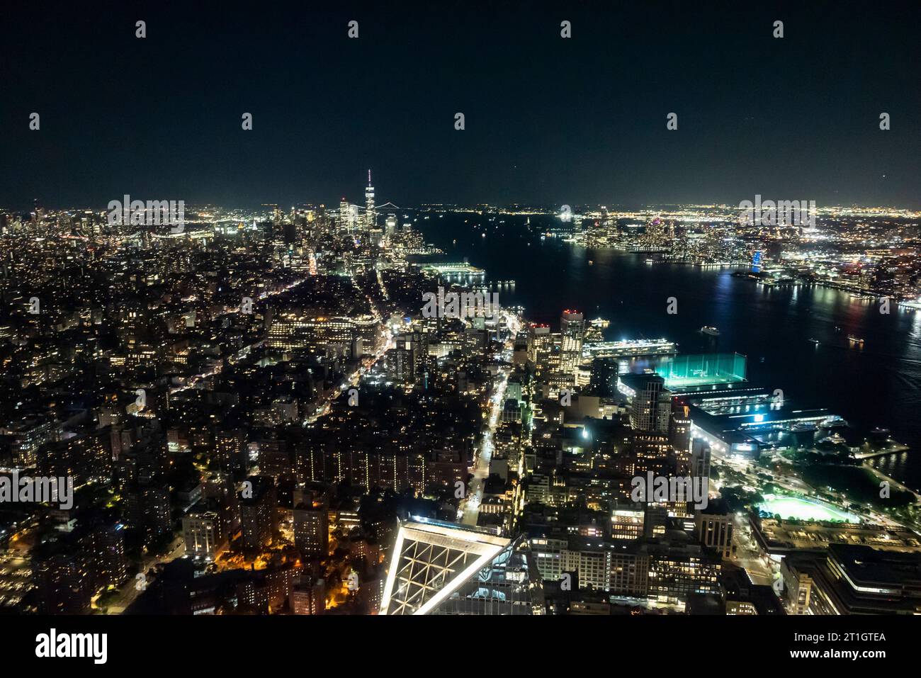 The New York City skyline at night is a breathtaking sight, known for ...