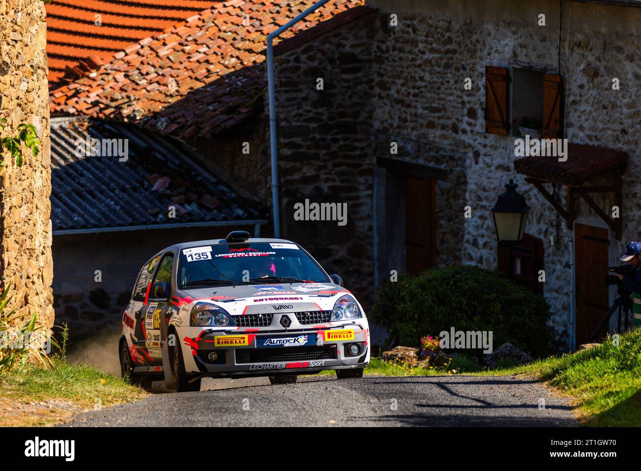 Ambert, France. 13th Oct, 2023. 135 OLEA Charlotte, PAGES Cecile, Renault CLIO RS A7, action during the Finale de la Coupe de France des Rallyes Ambert 2023, from October 12 au 14, 2023 in Ambert, France - Photo Damien Saulnier/DPPI Credit: DPPI Media/Alamy Live News Stock Photo
