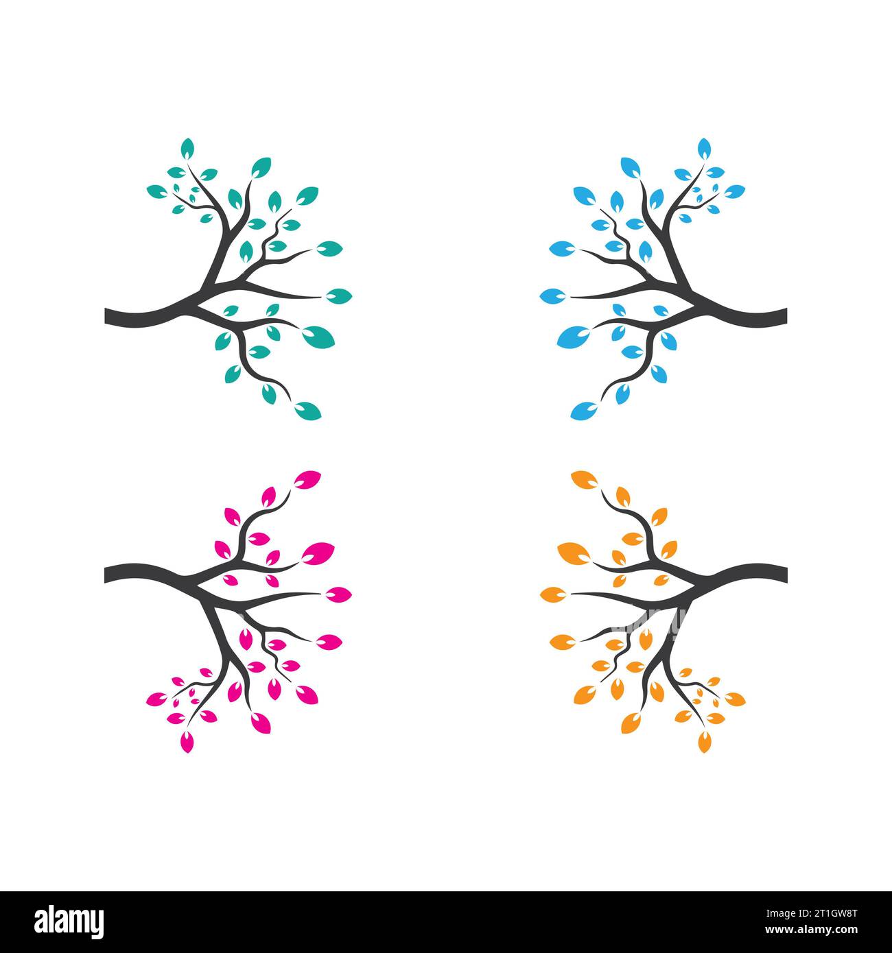 Vector branch , Hand drawn illustration of tree branch design template ...