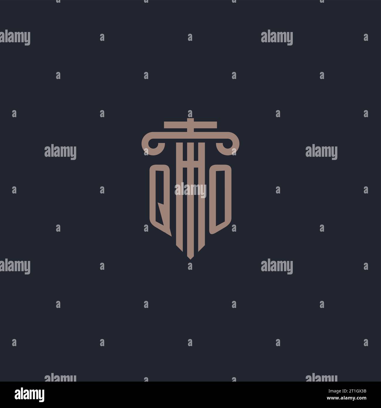 QO initial logo monogram with pillar style design for law firm and ...