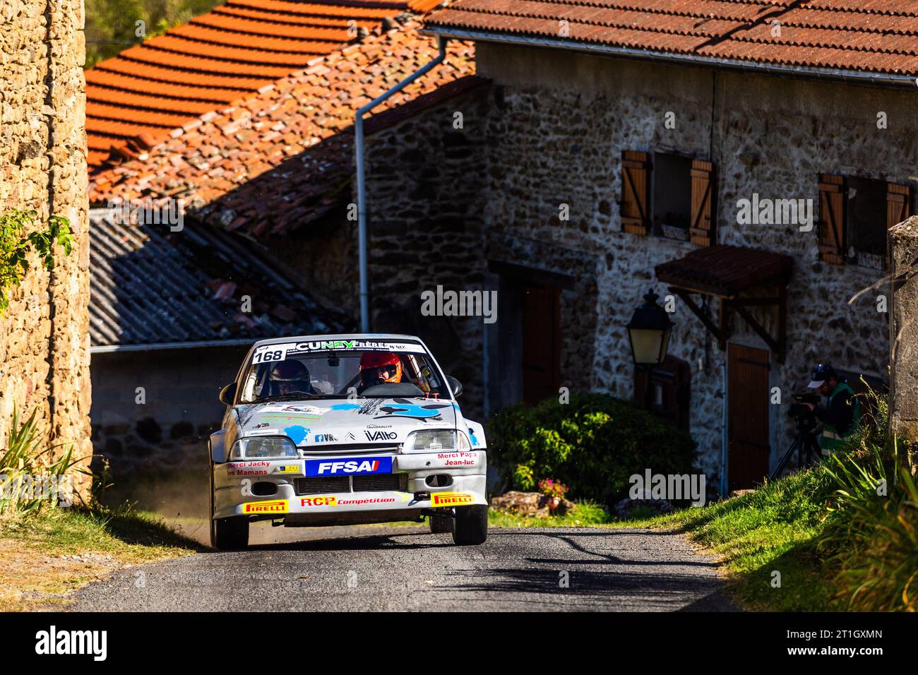 Ambert, France. 13th Oct, 2023. 168 DELILE Sylvain, AUGIER Pascale, Citroën AX F212, action during the Finale de la Coupe de France des Rallyes Ambert 2023, from October 12 au 14, 2023 in Ambert, France - Photo Damien Saulnier/DPPI Credit: DPPI Media/Alamy Live News Stock Photo