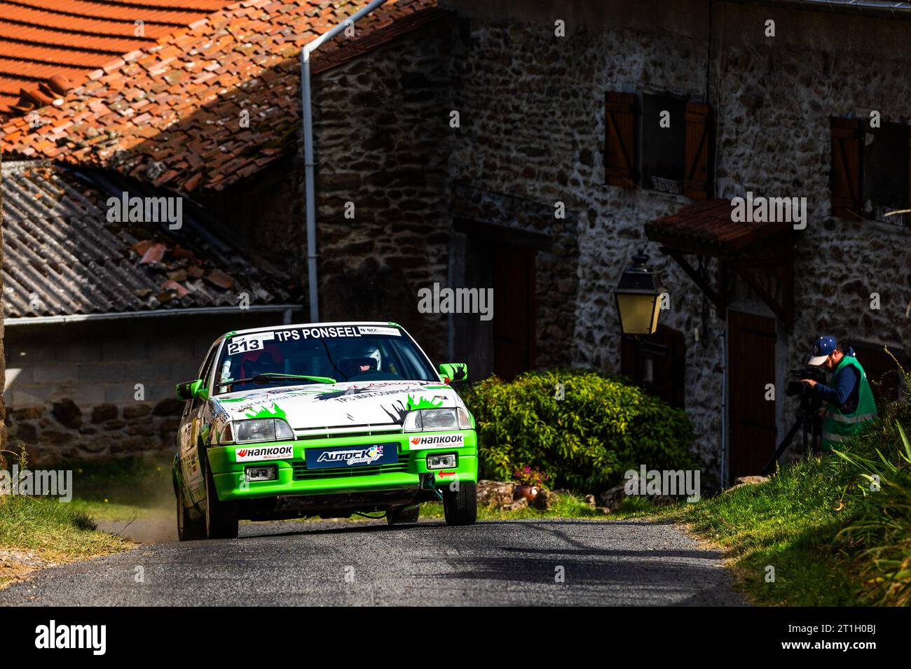 Ambert, France. 13th Oct, 2023. 213 LAUWERIERE Noel, DELBECQ Anthony, Citroën AX GTI N1, action during the Finale de la Coupe de France des Rallyes Ambert 2023, from October 12 au 14, 2023 in Ambert, France - Photo Damien Saulnier/DPPI Credit: DPPI Media/Alamy Live News Stock Photo