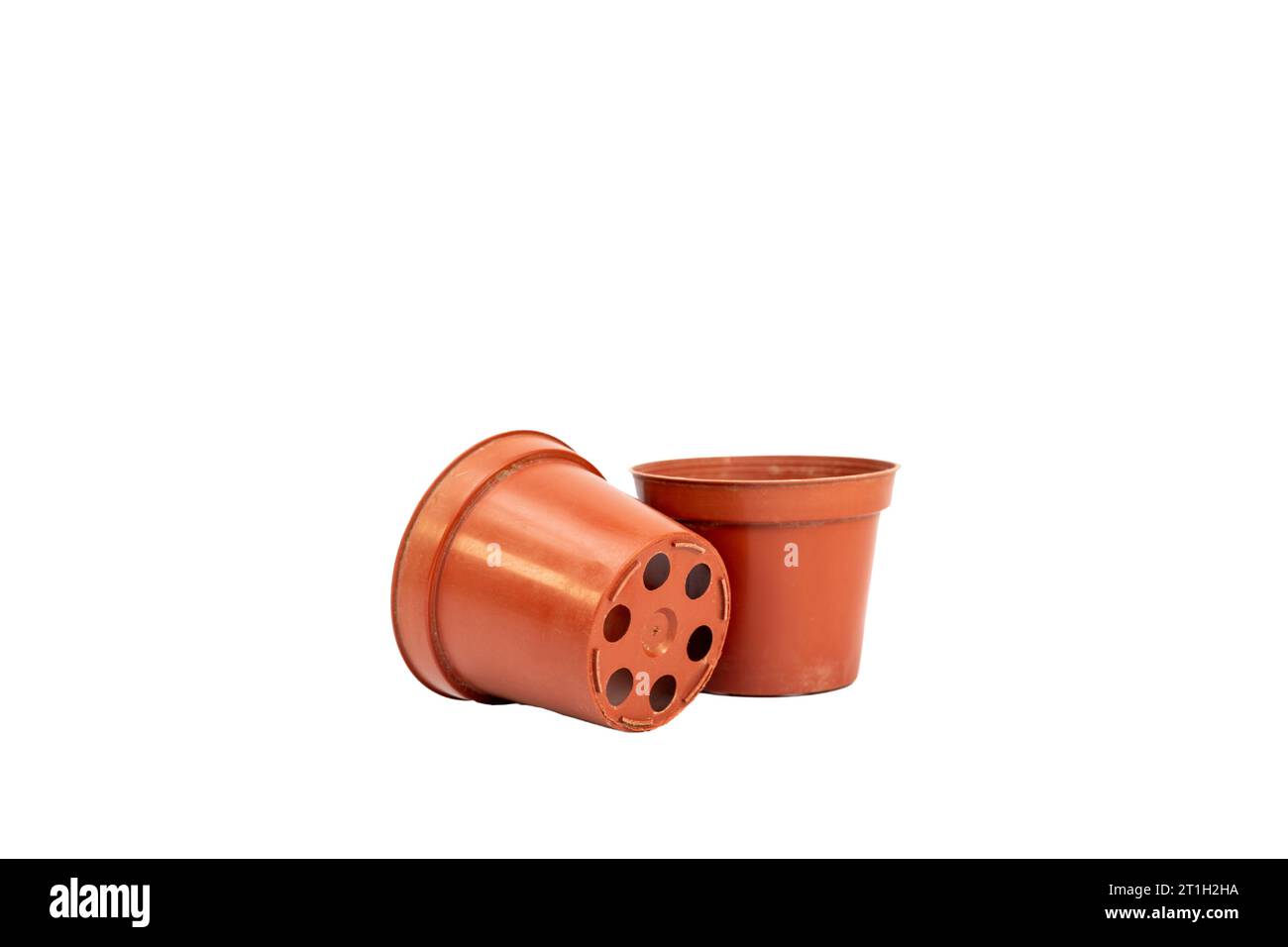 Plant pots isolated on white background Stock Photo
