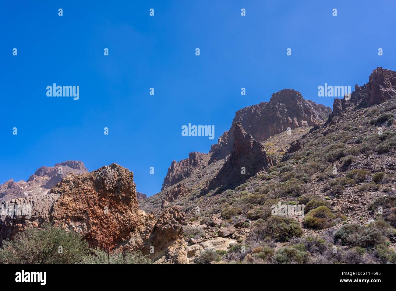 View from the Boca Tauce viewpoint in the Teide Natural Park in Tenerife, Canary Islands Stock Photo