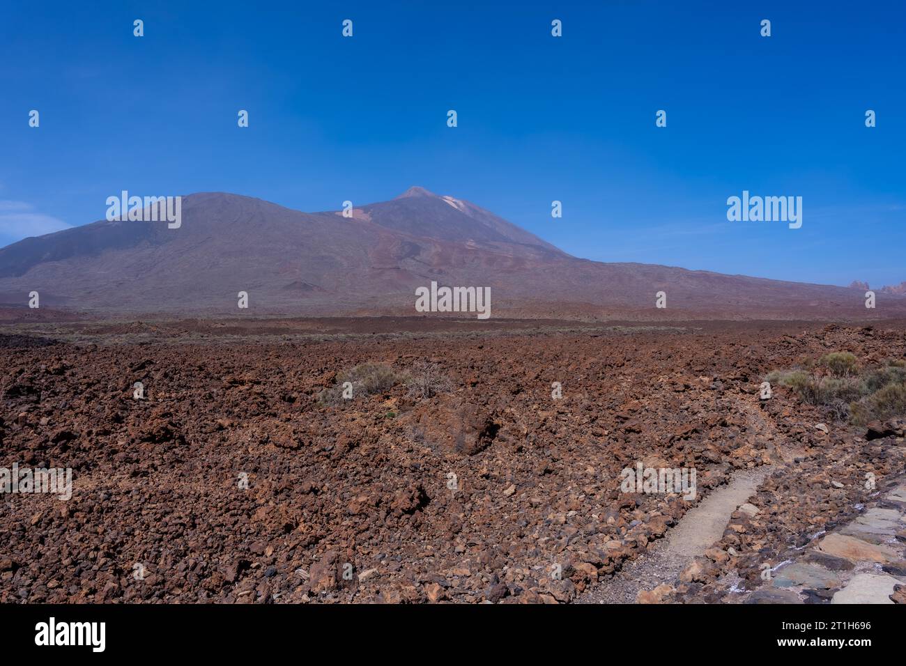 Path that begins at the Boca Tauce viewpoint in the Teide Natural Park in Tenerife, Canary Islands Stock Photo
