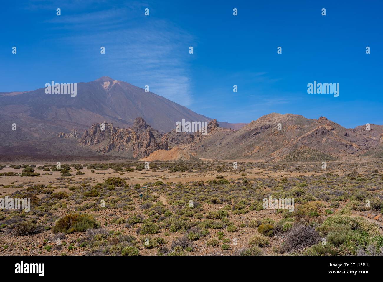 View from the Llano de Ucanca viewpoint of the Teide Natural Park in Tenerife, Canary Islands Stock Photo
