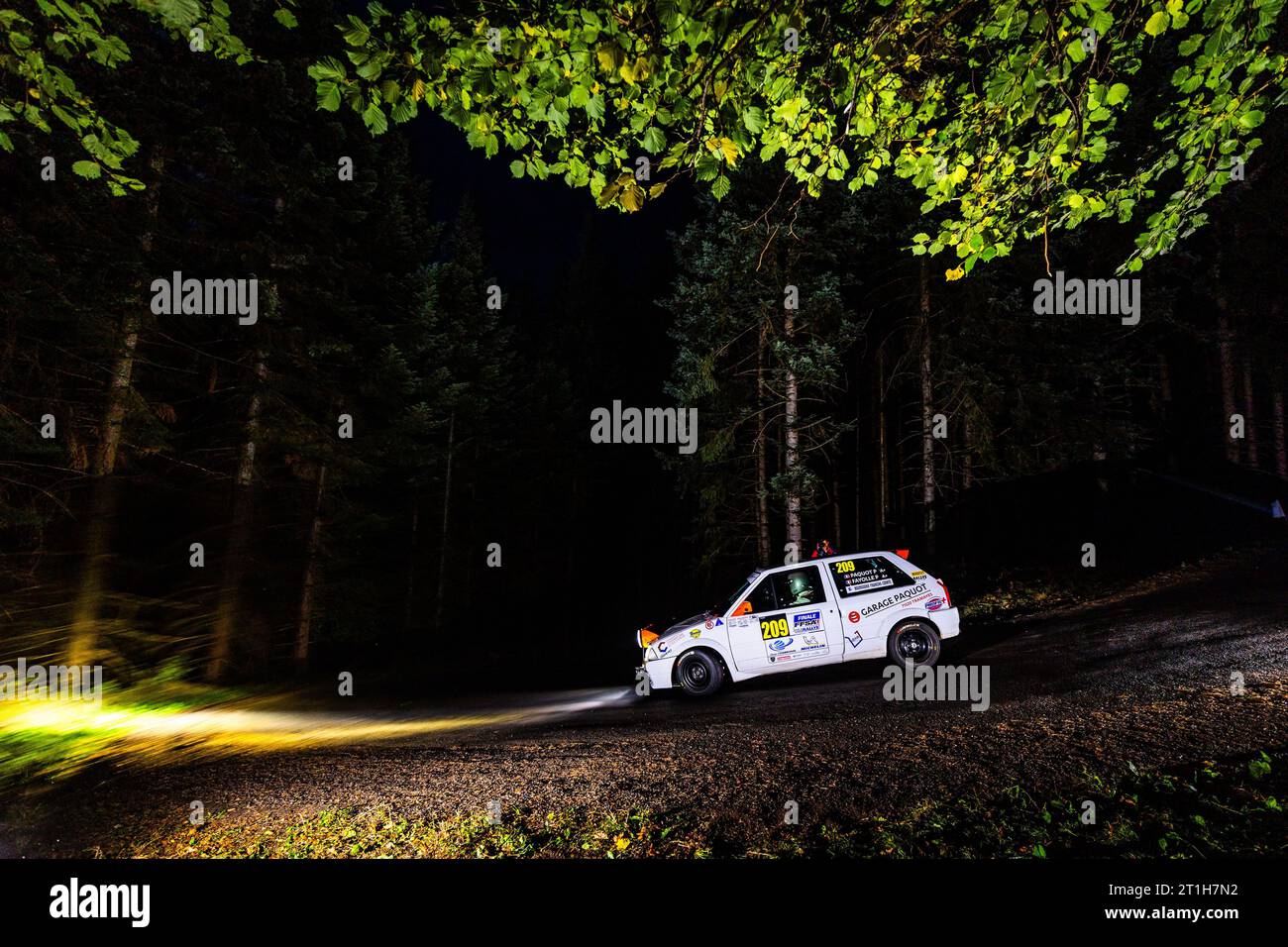 Ambert, France. 13th Oct, 2023. 209 PAQUOT Philippe, FAYOLLE Pierre, Citroën AX GTI N1, action during the Finale de la Coupe de France des Rallyes Ambert 2023, from October 12 au 14, 2023 in Ambert, France - Photo Damien Saulnier/DPPI Credit: DPPI Media/Alamy Live News Stock Photo