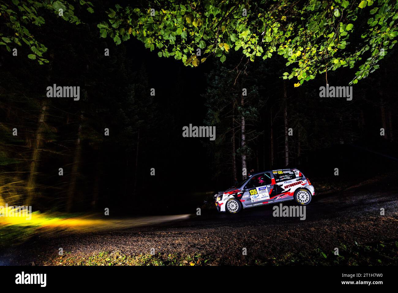 Ambert, France. 13th Oct, 2023. 135 OLEA Charlotte, PAGES Cecile, Renault CLIO RS A7, action during the Finale de la Coupe de France des Rallyes Ambert 2023, from October 12 au 14, 2023 in Ambert, France - Photo Damien Saulnier/DPPI Credit: DPPI Media/Alamy Live News Stock Photo