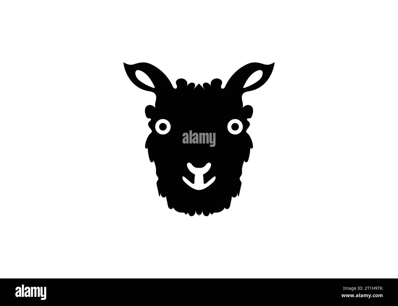minimal style Angora Goat icon illustration design Stock Vector