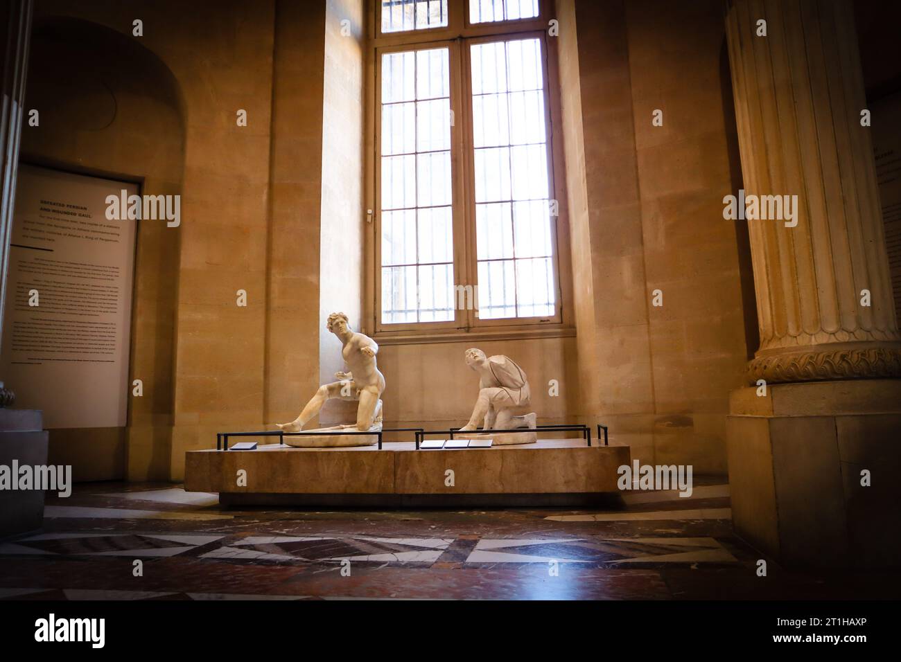 Louvre sculpture gallery. Image captured sculptures in Louvre museum