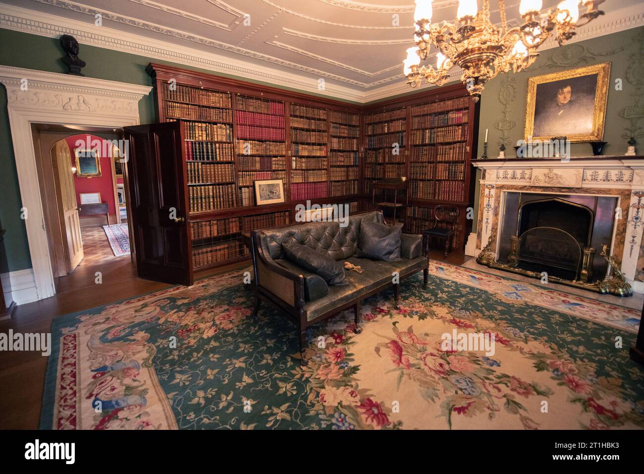 Library of Benjamin Disraeli with portrait by Sir Francis Grant ...