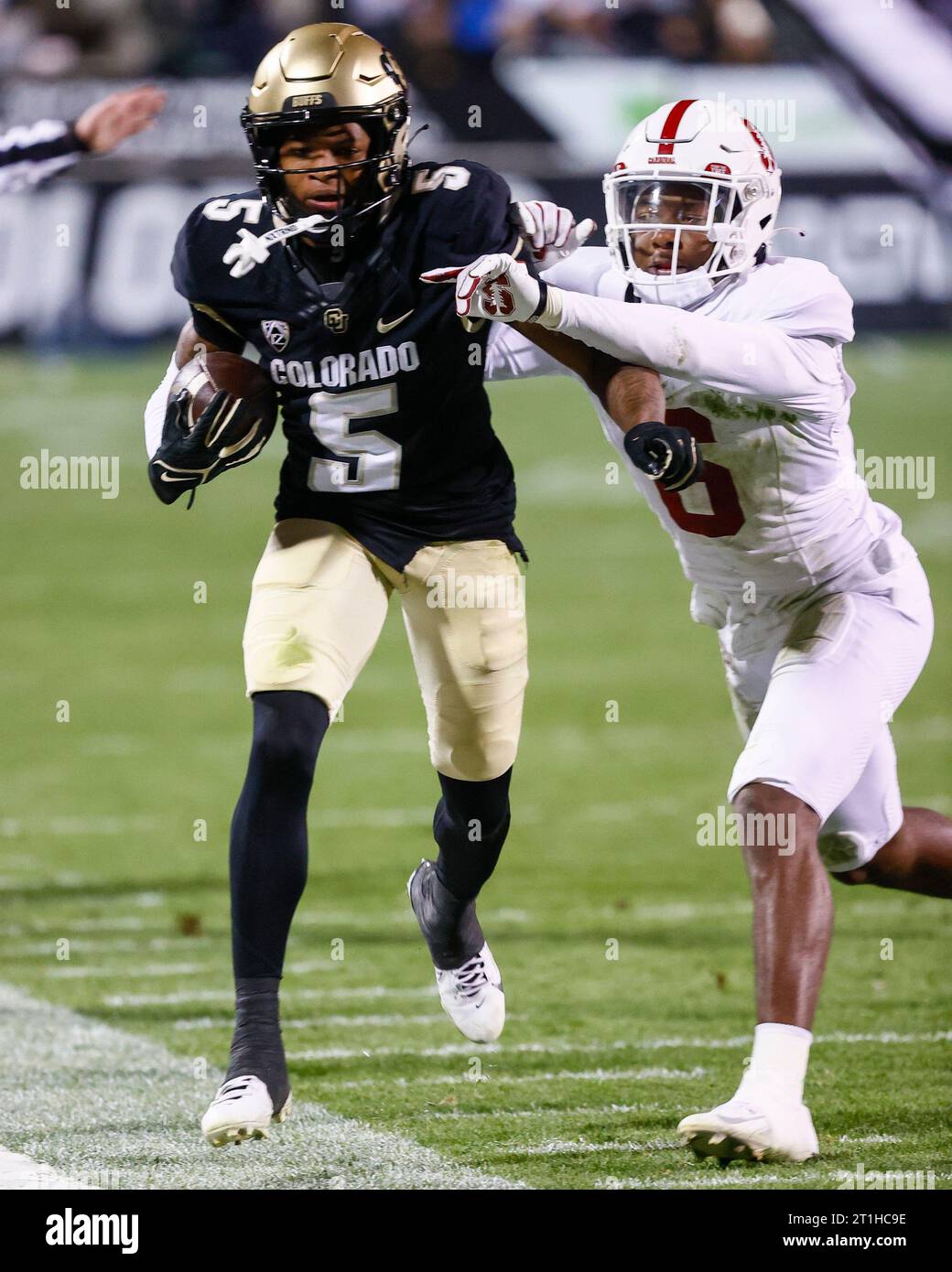 Colorado wide receiver Jimmy Horn Jr. celebrates after catching a touchdown  against Colorado State in the second half of an NCAA college football game  Saturday, Sept. 16, 2023, in Boulder, Colo. (AP