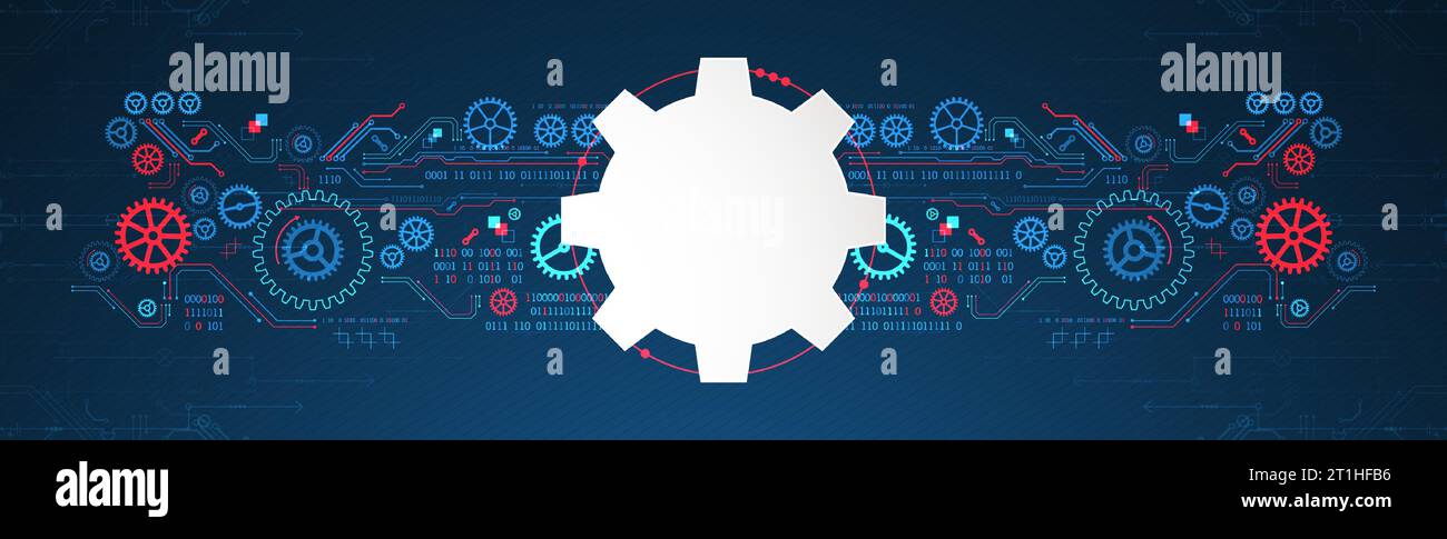 Abstract technology concept. Background with various cogwheels. Vector illustration. Stock Vector