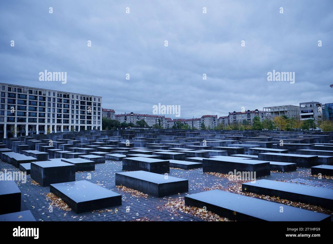 Berlin, Germany. 14th Oct, 2023. View over the field of stelae of the