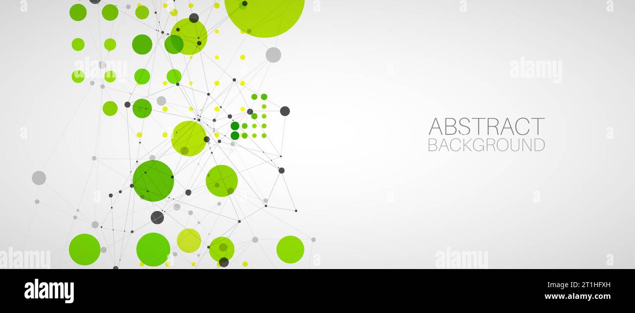 Modern geometrical circle abstract background. Dotted texture template. Geometric pattern in halftone style with plexus effect. Stock Vector