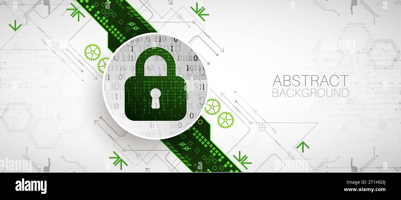 Digital security technology concept for business background. Stock Vector