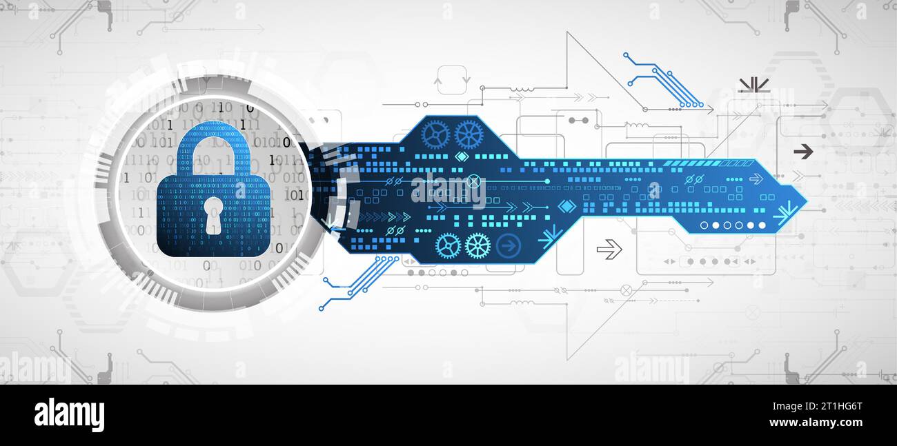 Digital security technology concept for business background. Stock Vector