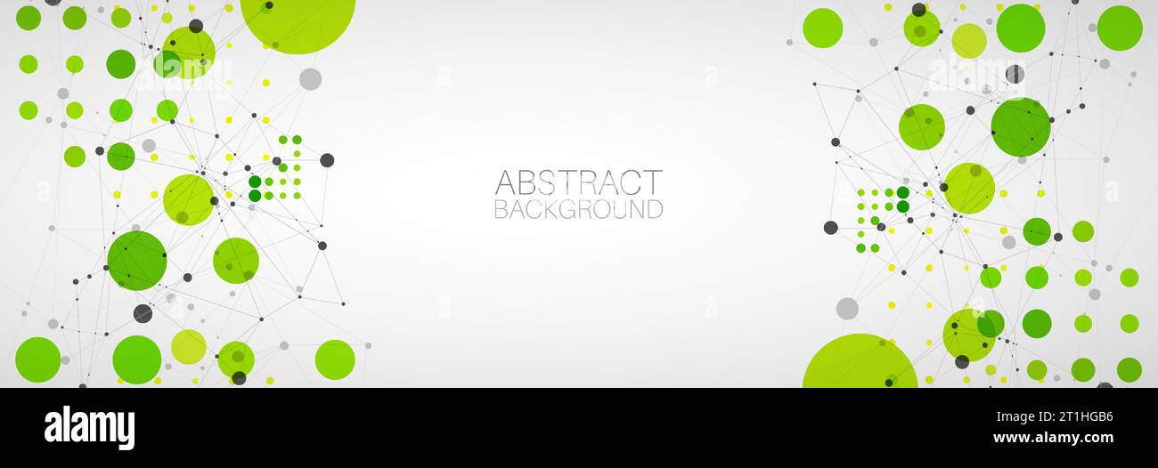Modern geometrical circle abstract background. Dotted texture template. Geometric pattern in halftone style with plexus effect. Stock Vector
