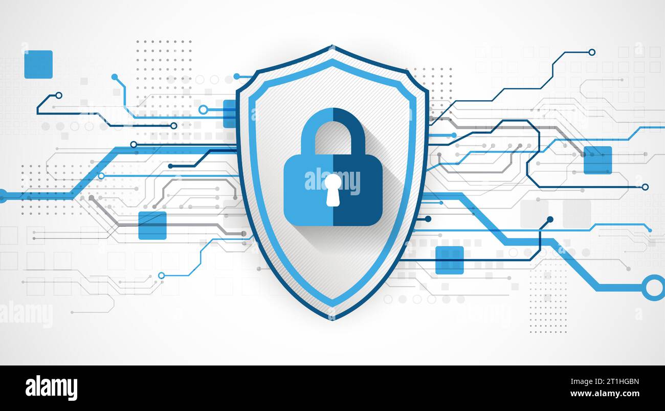 Protection concept. Protect mechanism, system privacy. Stock Vector