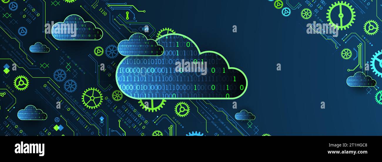Web cloud technology, business abstract background. Stock Vector