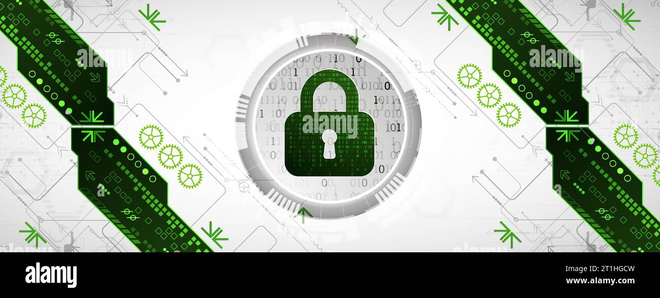 Digital security technology concept for business background. Stock Vector