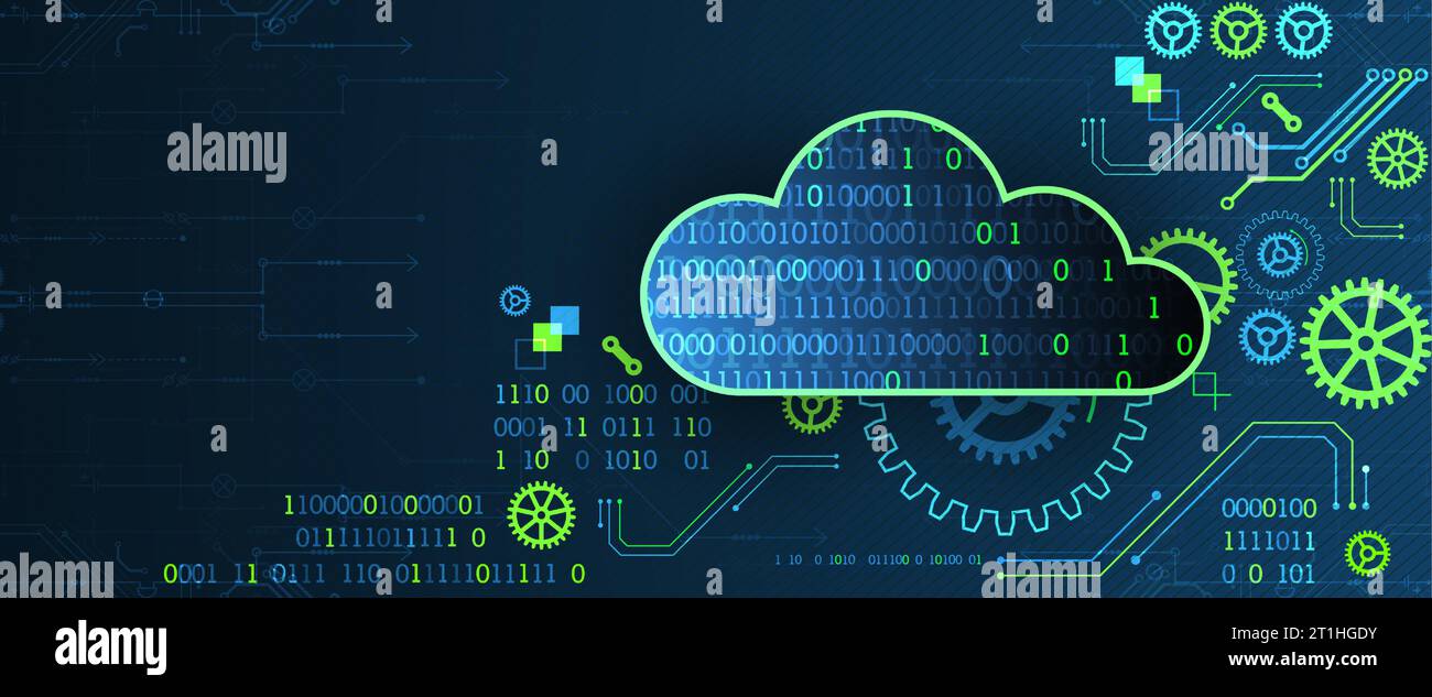 Web cloud technology, business abstract background. Stock Vector