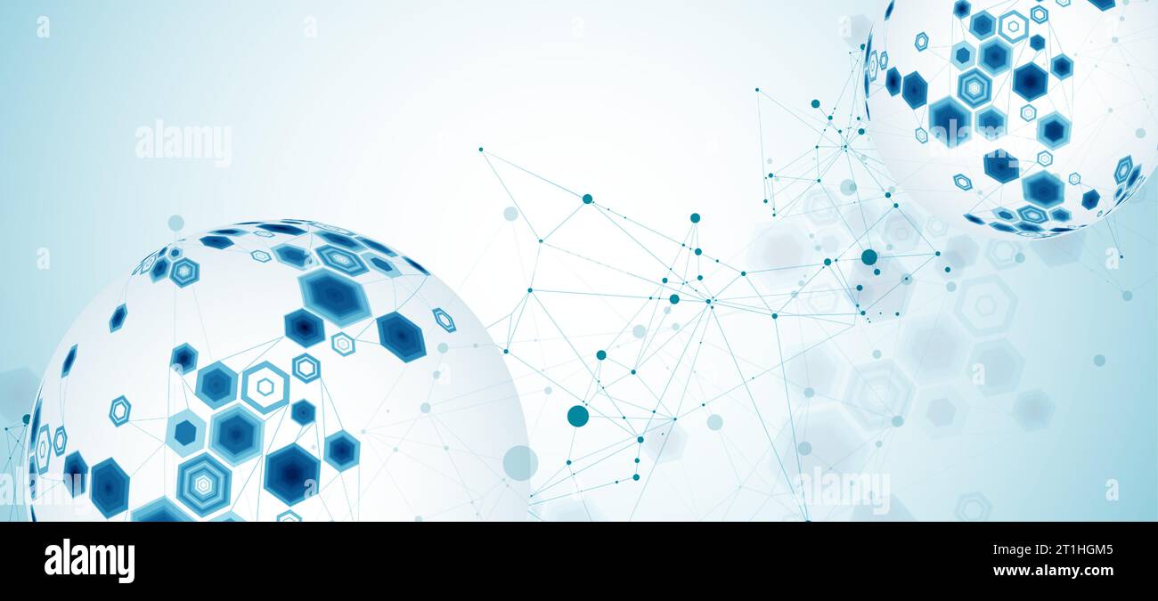 Abstract sphere background with plexus effect. 3D surface Stock Vector ...