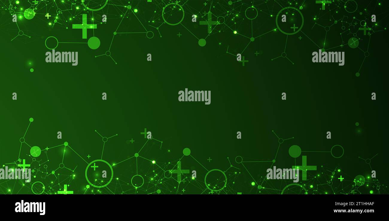 Template for science and technology presentation. Plexus style background. Stock Vector