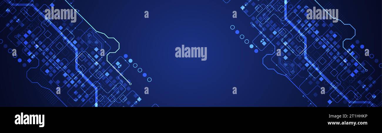 Abstract technology concept. Circuit board, high computer color ...