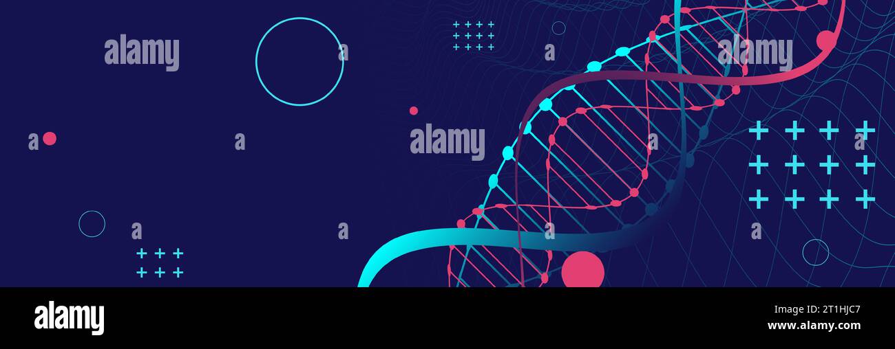 DNA abstract molecule. Medical science, genetic biotechnology ...