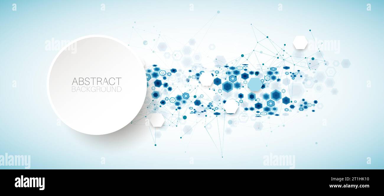 Abstract blue molecule structure Stock Vector Images - Alamy