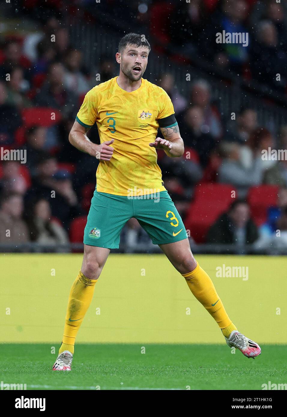 London, UK. 13th Oct, 2023. Cameron Burgess of Australia during the International Friendly match at Wembley Stadium, London. Picture credit should read: David Klein/Sportimage Credit: Sportimage Ltd/Alamy Live News Stock Photo