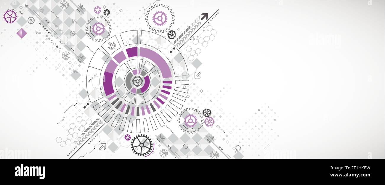 Abstract vector background. Circle technology or science concept Stock ...