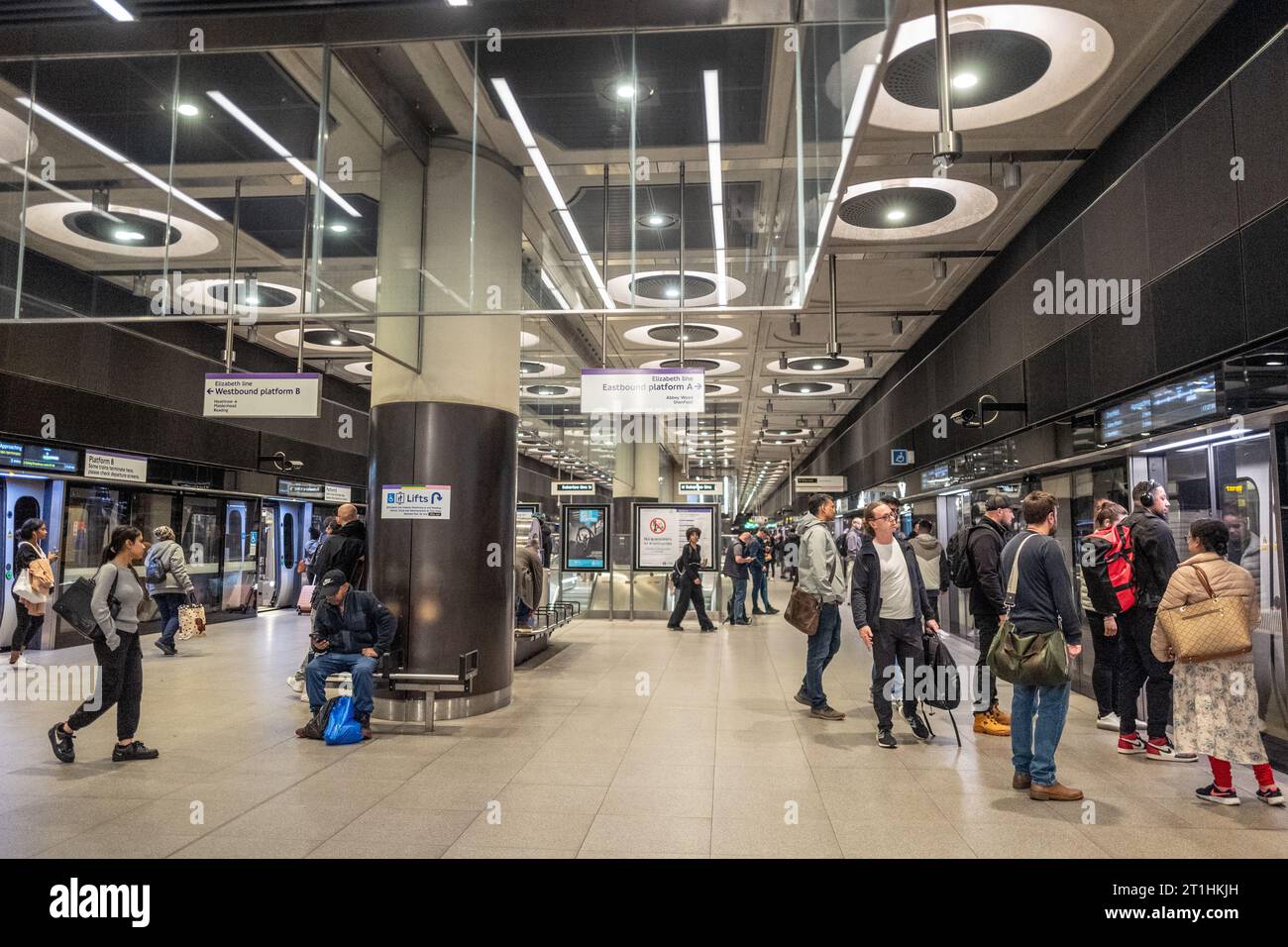 Line Alamy London, October 13th 2023: The Elizabeth Line Stock Photo - Alamy