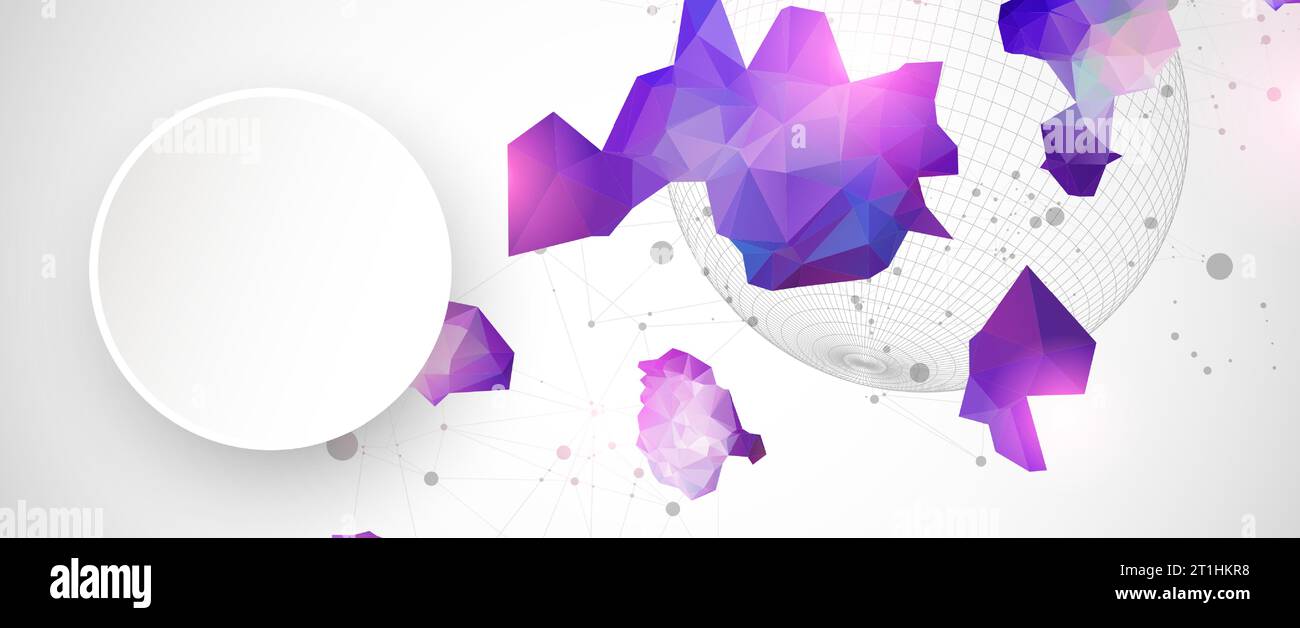 Abstract sphere background with plexus effect. 3D surface Stock Vector ...