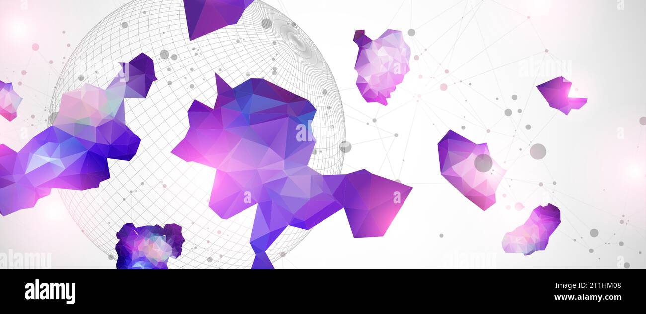 Abstract sphere background with plexus effect. 3D surface Stock Vector ...