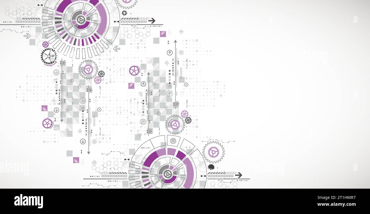 Abstract vector background. Circle technology or science concept. Stock Vector