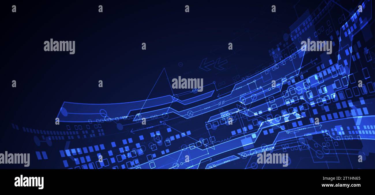 Vector illustration, Hi-tech digital technology and engineering ...