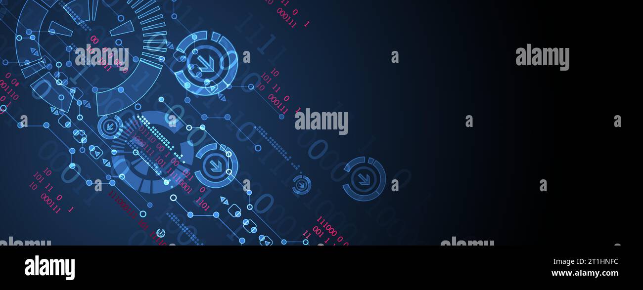 Abstract technology concept. Circuit board, high computer color ...